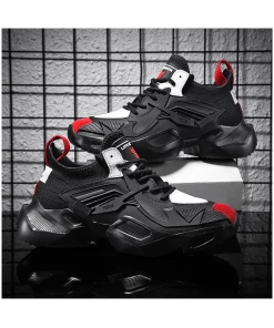 Men's Breathable Thick-soled Increased Mesh Sports Shoes