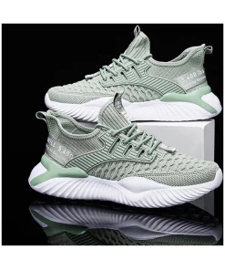 Men's Sneakers Fashion Casual Flying Woven Running Shoes Korean Style