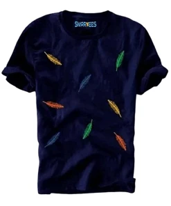 Mens Cotton Regular Fit Tshirt (Navy Blue)