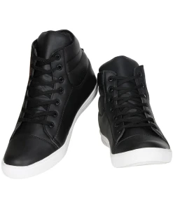 Men Black Color Synthetic Material Casual Sneakers