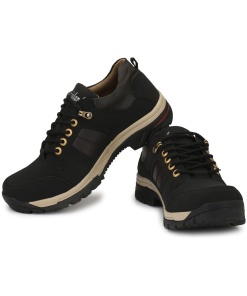 Men Black Color Leatherette Material Casual Boots