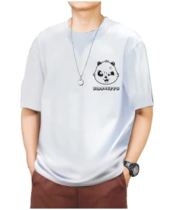 White Cotton Printed Tshirt