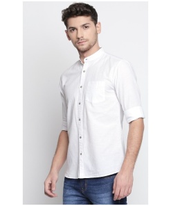 Men's Cotton Slim Fit Casual Shirt (Material: Cotton, Color:White)