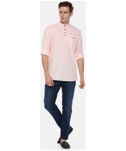 Men's Cotton Slim Fit Casual Shirt (Material: Cotton, Color:Pink)