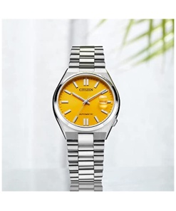 Analog Yellow Dial Men's Watch