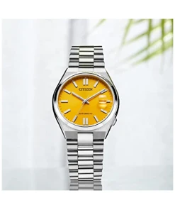 Analog Yellow Dial Men's Watch