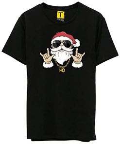 Men's Cotton Printed Black Tshirt