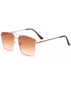 Sunglasses Premium Glass Lens Flat Metal Sun Glasses Men Women
