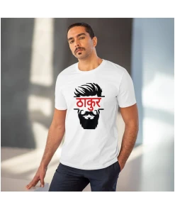 Men's Half Sleeve Round Neck Cotton T Shirt (Blue)