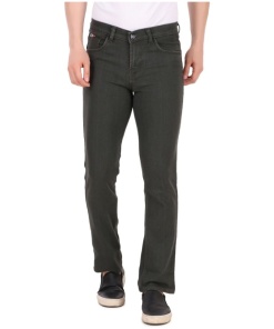 Men's Straight Fit Denim High Rise Bootcut Stretchable Jeans (Green)