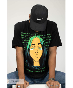 Billie Eilish Illustration Oversized T-shirt