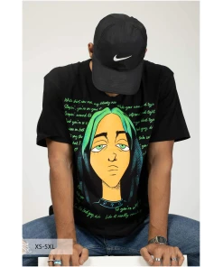 Billie Eilish Illustration Oversized T-shirt