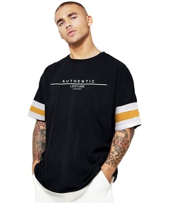 Cotton Blend Half Sleeve Printed Oversized T-Shirts for Men