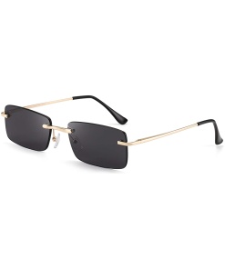 Sunglasses Men Women Retro Stylish Rimless Sun Glasses Shades Spring Hinge