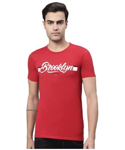 Super Comfort Round Neck Cotton Printed T-Shirt For Men