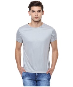 Regular Fit Half Sleeve T-Shirt For Men's (Grey, Orange, Red)