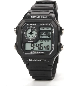 Digital Sports Multi Functional Square Dial Watch for Mens Boys