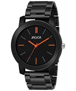 Analogue Men's Watch (Black Dial Colored Strap)