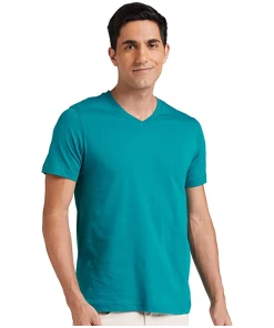 V-neck Breathable Cotton Regular Fit T-Shirt For Men's