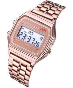 Digital Unisex Stainless Steel Strap Watch for Men and Womens