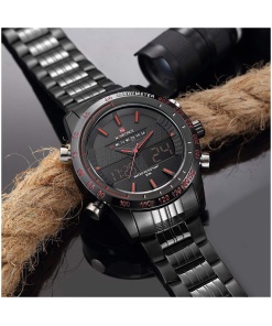 Analog-Digital Black Dial Men's Watch-NFBBR by LexXiv