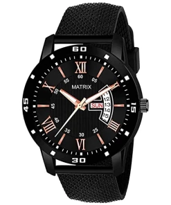 Analog Boy's Watch (Black Dial Black Colored Strap)