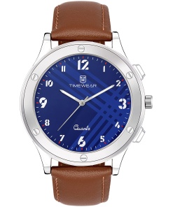 Genuine Leather Stainless Steel Back Analog Men's Watch