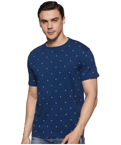 Round Neck T-Shirt For Men's (Blue)