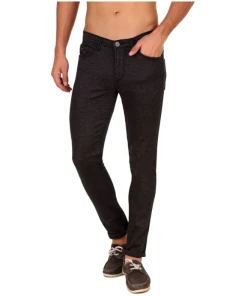 Men's Slim Fit Denim Mid Rise Stretchable Jeans (Dark Grey)