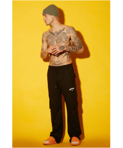 Black Utility Straight Fit Pant