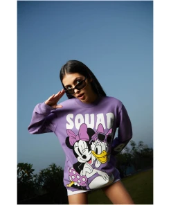 Purple Squad Oversized Sweatshirt