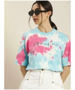 Women's Oversized Tie & Dye Cotton T-Shirt