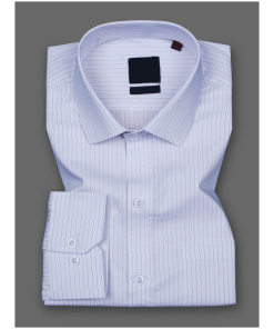 Off-White With Jade Black Striped Premium Cotton Shirt