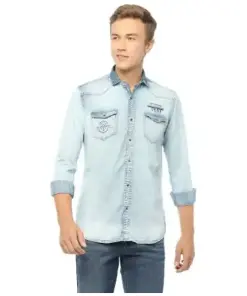 Denim double pocket shirts for Men
