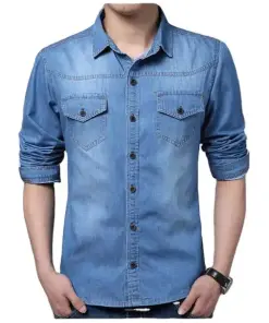 Long Sleeve Denim Shirts for Men
