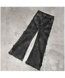 Distressed Flared Jeans for Men