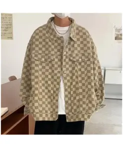 Casual Denim Jacket Trendy Loose Outerwear For Men