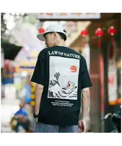 Cotton loose short sleeve t shirts for Men