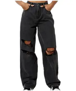 Custom baggy denim jeans for Women