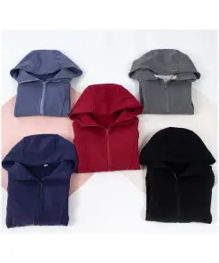 Fleece Hoodie Zipper Jacket for Women