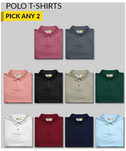 Pick Any 2- Polo T-shirt Combo