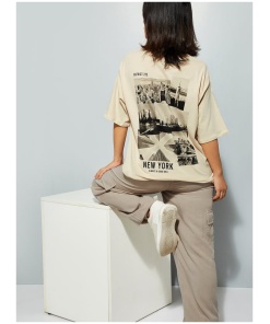 Stylish Women’s Oversized Graphic Back T Shirt