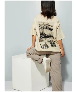 Stylish Women’s Oversized Graphic Back T Shirt