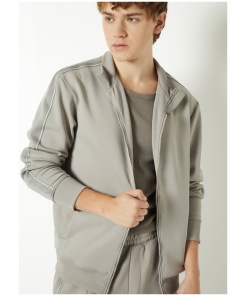 Men’s Sporty Side Tape Sweatshirt for Everyday Wear