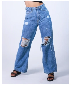 Women’s Baggy Ripped Denim Jeans